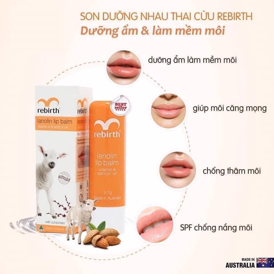 Son Dưỡng Cừu Úc Không Màu Pháp - Rebirth - Ảnh 5