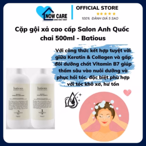 Cặp Gội Xả Cao Cấp Salon Anh Quốc Chai 500Ml - Batious