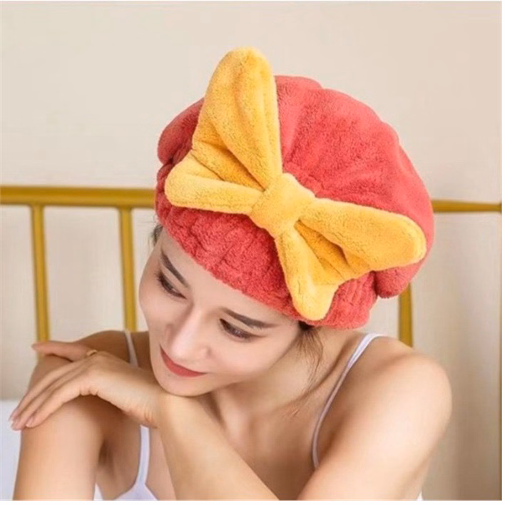 Mũ Trùm Đầu Ủ Tóc Vải Nhung Mềm Mịn Siêu Thấm Hút Ctb409 - Bechip - Ảnh 13