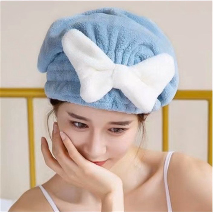 Mũ Trùm Đầu Ủ Tóc Vải Nhung Mềm Mịn Siêu Thấm Hút Ctb409 - Bechip - Ảnh 10