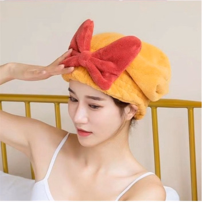 Mũ Trùm Đầu Ủ Tóc Vải Nhung Mềm Mịn Siêu Thấm Hút Ctb409 - Bechip - Ảnh 11