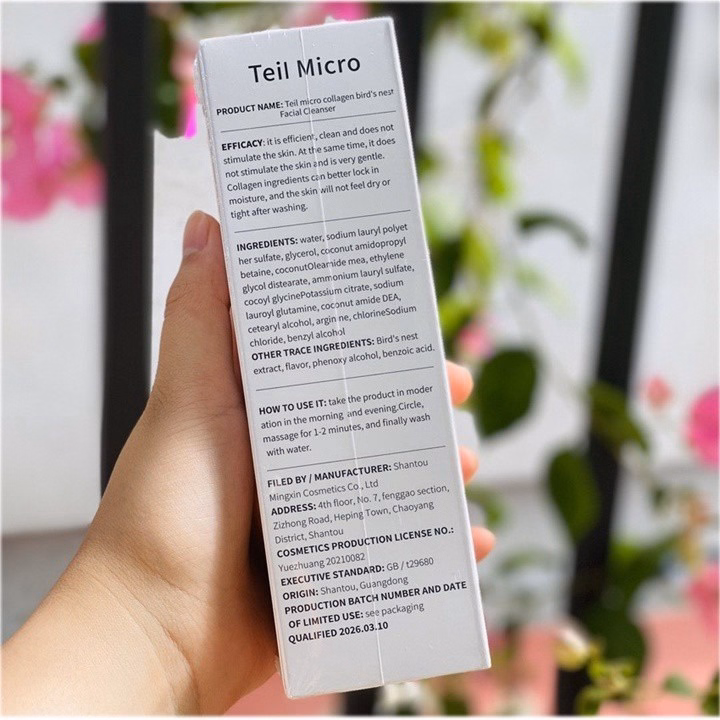 Sữa Rửa Mặt Collagen Tổ Yến Teil Micro 150Ml Giảm Mụn, Thâm - Be Yourself - Ảnh 2
