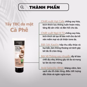 Tẩy Da Chết Mặt Organic Shop Cà Phê 75Ml Nga - Organic Shop