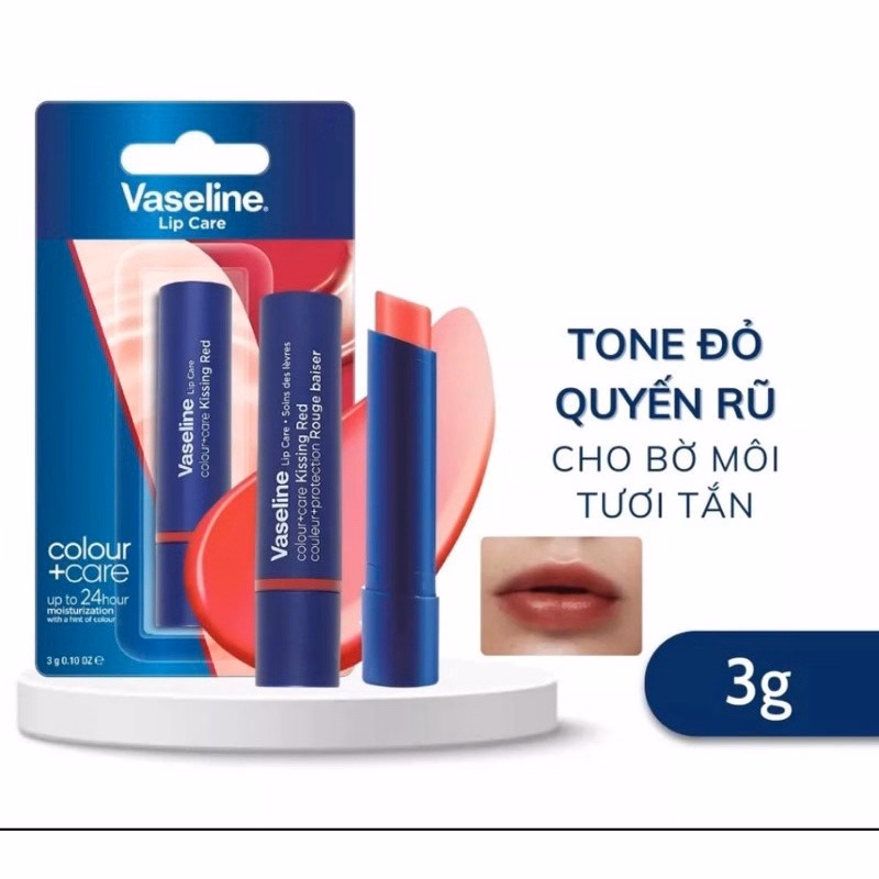 Son Dưỡng Môi Có Màu Vaseline Colour+Care Đủ Màu 3G - Su - Ảnh 3