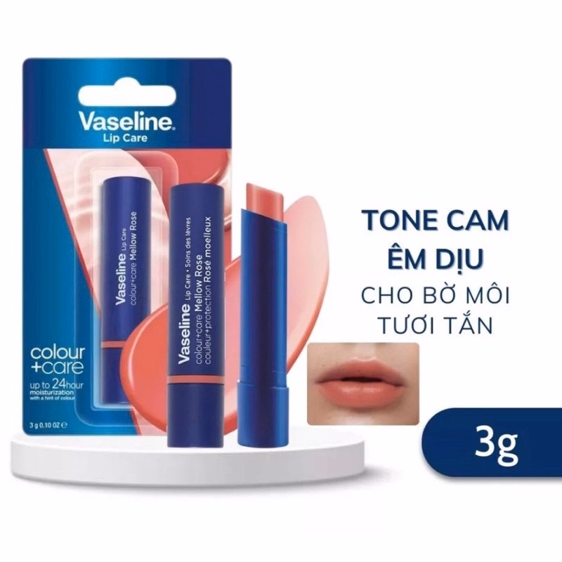 Son Dưỡng Môi Có Màu Vaseline Colour+Care Đủ Màu 3G - Su - Ảnh 2