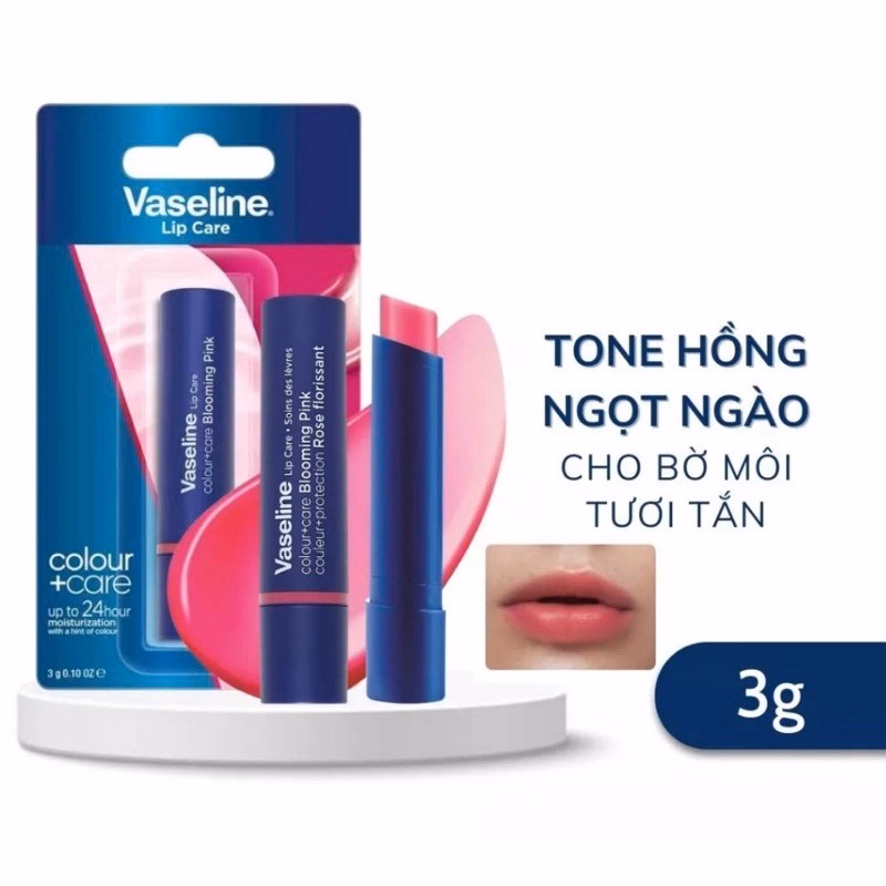 Son Dưỡng Môi Có Màu Vaseline Colour+Care Đủ Màu 3G - Su