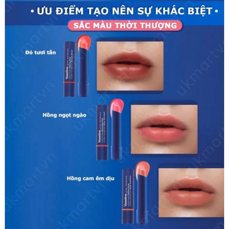 Son Dưỡng Môi Có Màu Vaseline Colour+Care Đủ Màu 3G - Su - Ảnh 5