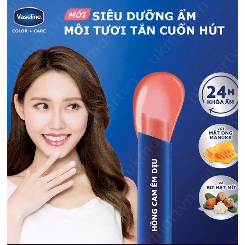 Son Dưỡng Môi Có Màu Vaseline Colour+Care Đủ Màu 3G - Su - Ảnh 11