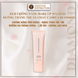 Kem Chống Nắng Má Hồng Dưỡng Trắng Thuần Chay Campus Blossom Tặng 2 Mặt Nạ Tế Bào Gốc Nhật Bản