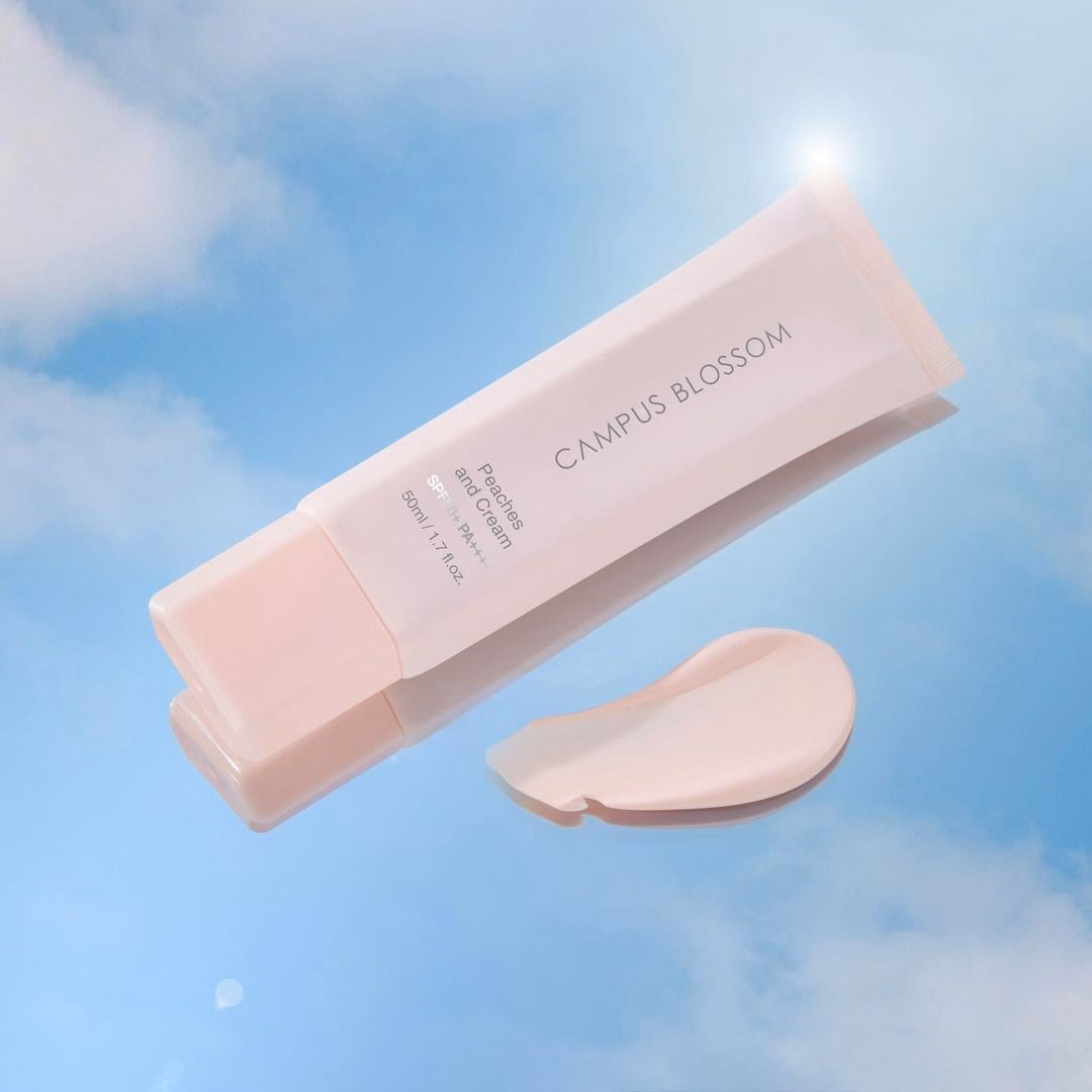 Kem Chống Nắng Má Hồng Dưỡng Trắng Thuần Chay Campus Blossom Tặng 2 Mặt Nạ Tế Bào Gốc Nhật Bản - Ảnh 4