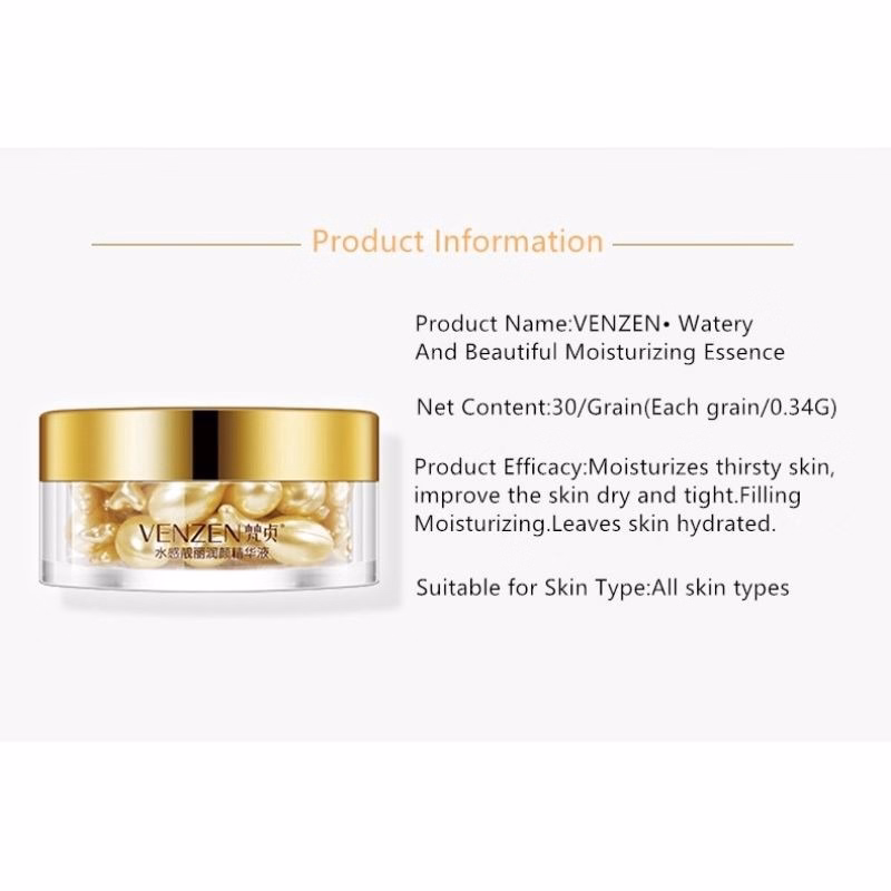 Hộp 30 Viên Serum Venzen Ngăn Ngừa Lão Hóa Sáng Da - Gdn - Ảnh 2