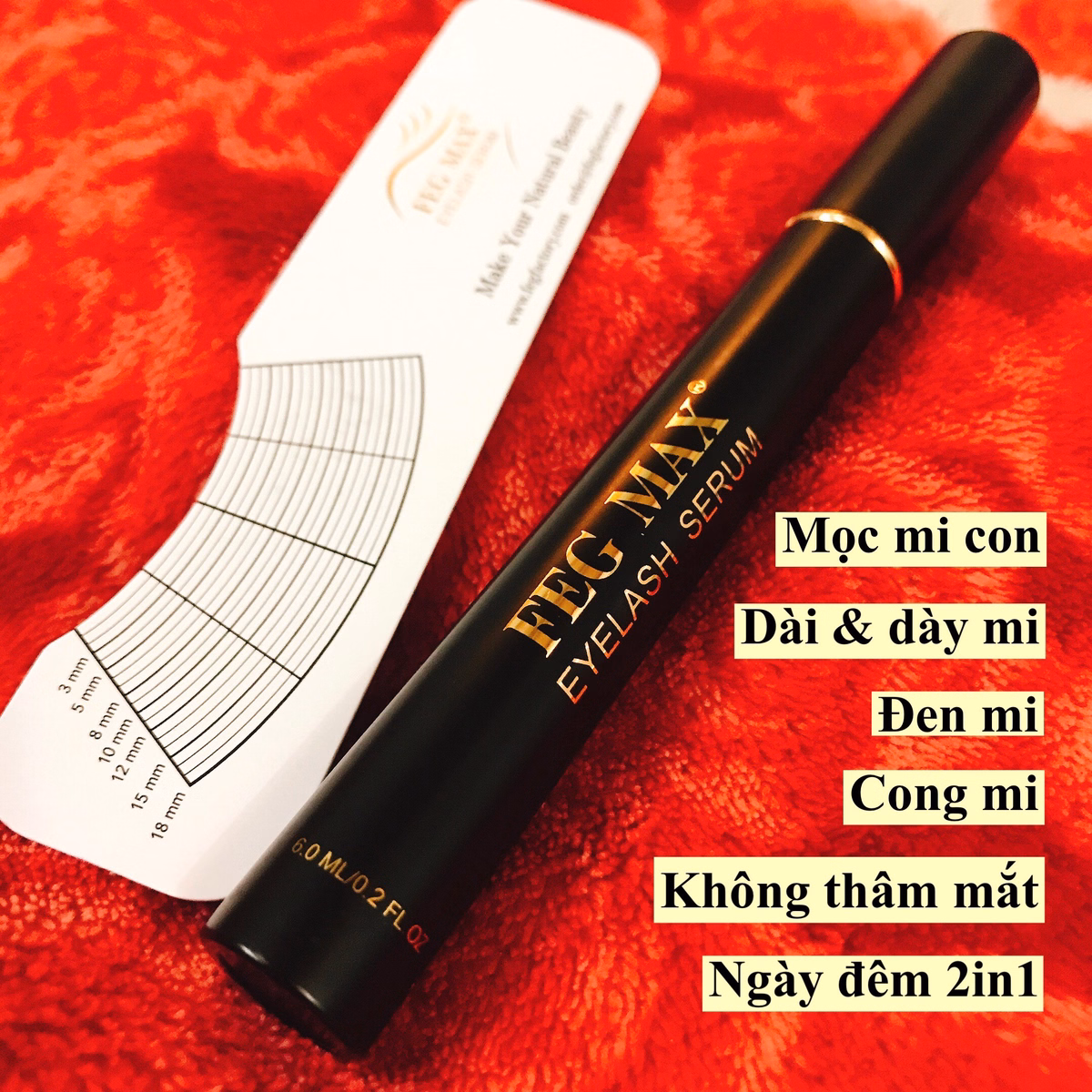 Dưỡng Mi Feg Max Ngày Đêm 2In1 - Bản Cải Tiến Mi Dài Và Dày Siêu Hiệu Quả - Mỹ Phẩm 24H - Ảnh 2