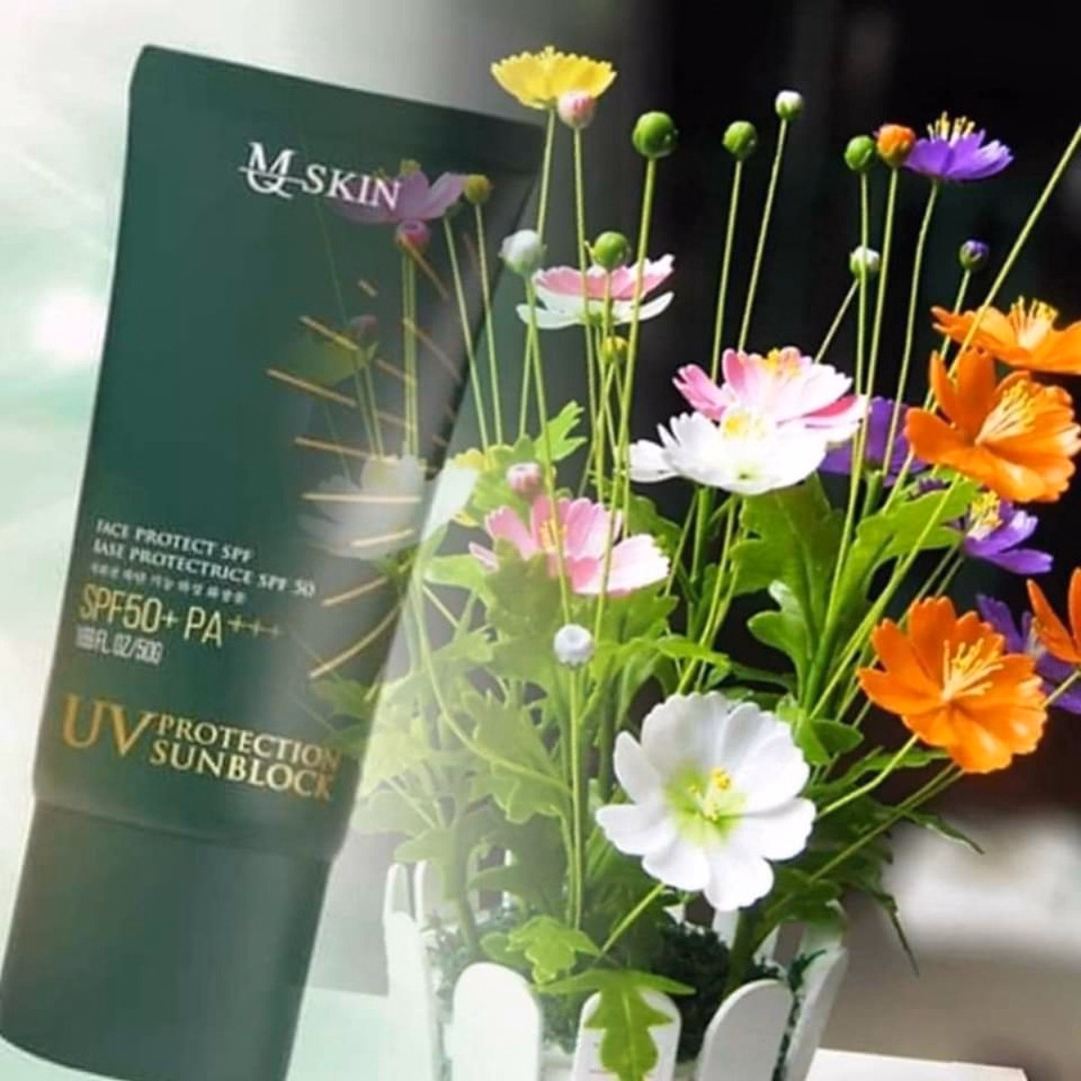 Kem Chống Nắng Mq Skin Spf50+Pa+++ Uv Protection Sunblock - Shop Mẹ Bống - Ảnh 2