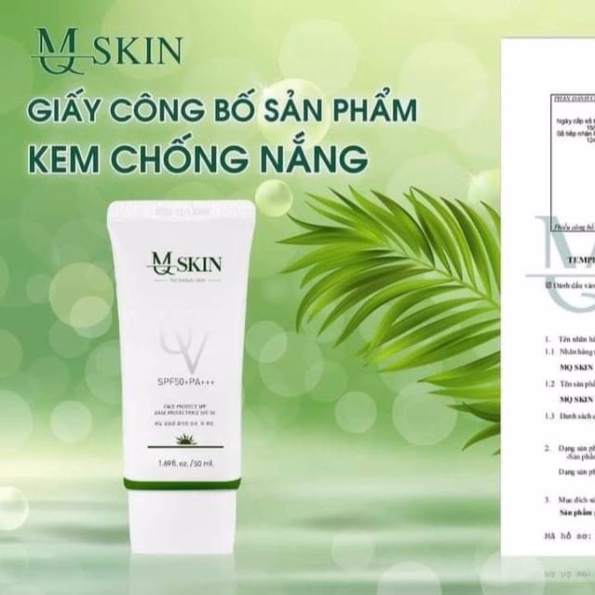 Kem Chống Nắng Mq Skin Spf50+Pa+++ Uv Protection Sunblock - Shop Mẹ Bống - Ảnh 6