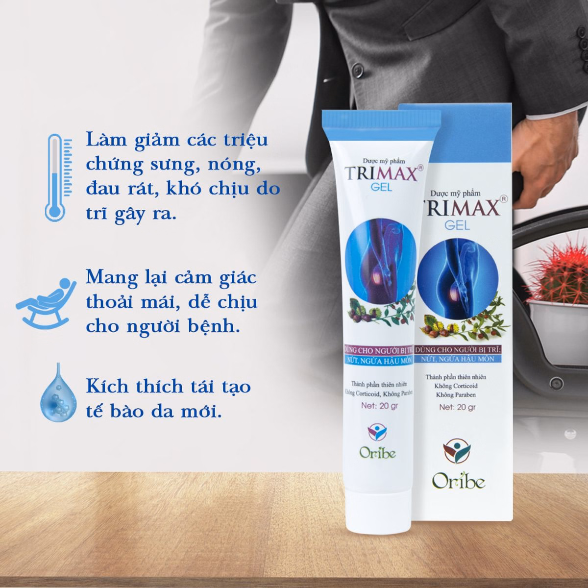 Gel Bôi Trĩ Trimaxgel Giúp Co Búi Trĩ, Giảm Sưng Đỏ Và Ngứa Rát Hậu Môn Do Trĩ 20G - Ảnh 4