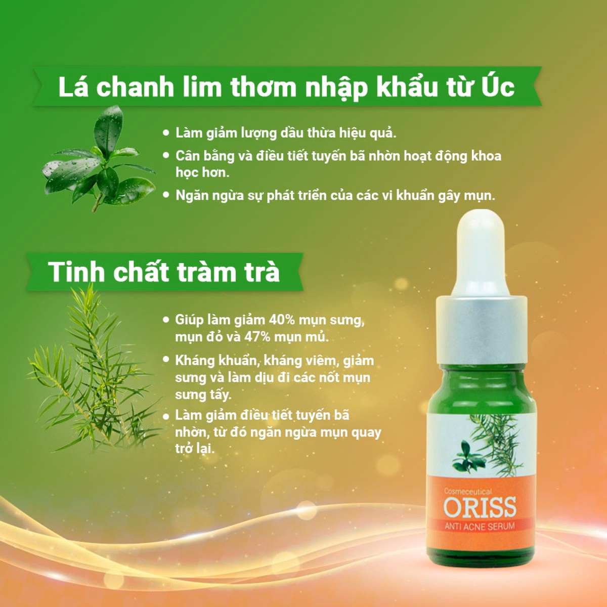 Serum Ngừa Mụn Làm Mờ Thâm Mụn Oriss 10G - Ảnh 7