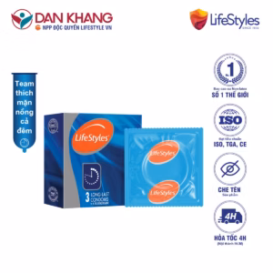 [Hộp] Bao Cao Su Love Time Cao Cấp Kéo Dài Thời Gian - Lifestyles - 3 Bao/Hộp