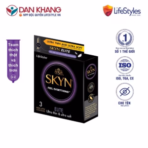Bao Cao Su Skyn Elite Non-Latex Siêu Mỏng Siêu Mềm Cao Cấp (3 Bao/Hộp) - Lifestyles